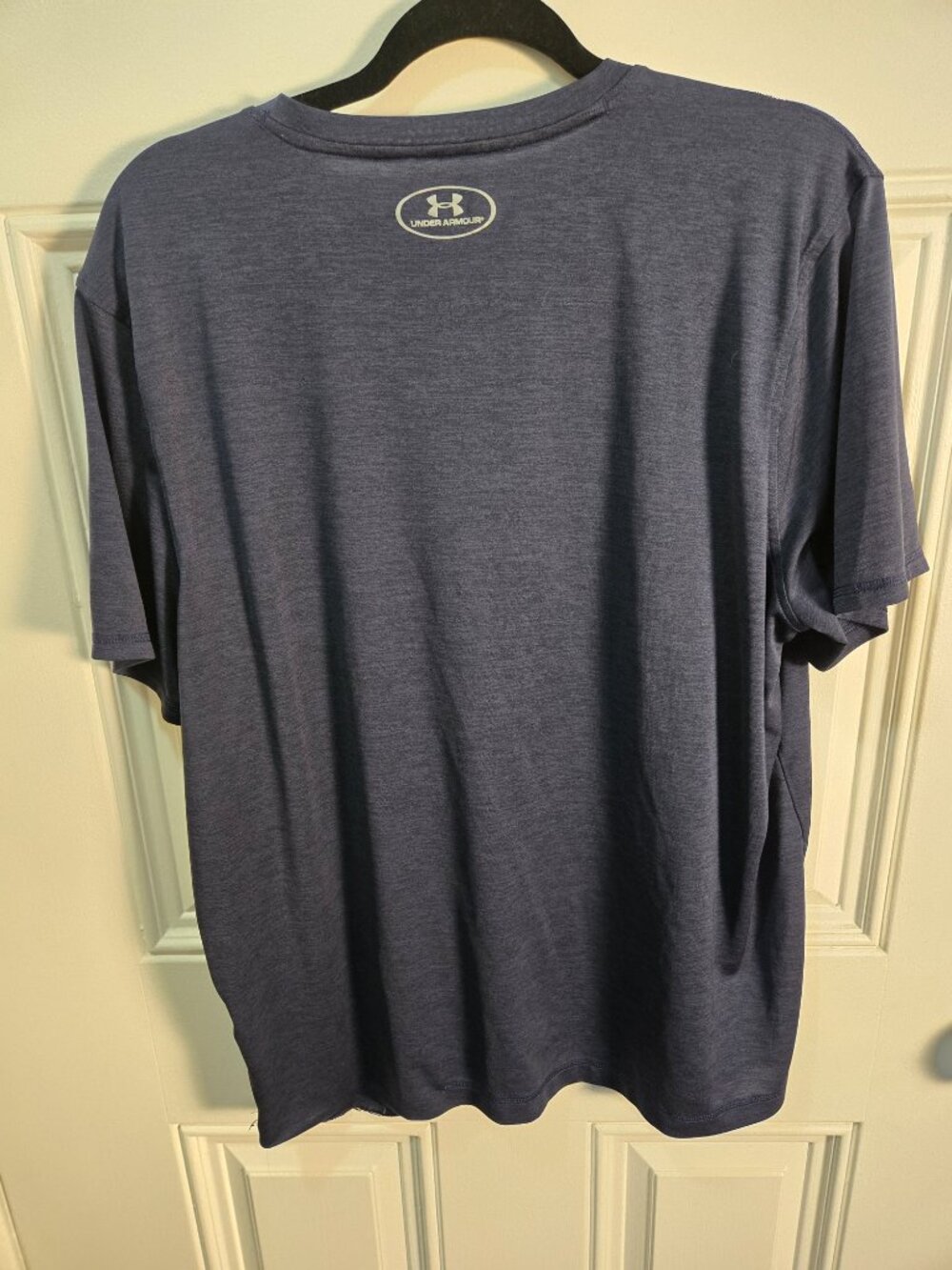 Under Armour HeatGear V Neck Athletic Tee Mens Large Blue Loose Fit 1253535 - Picture 5 of 8